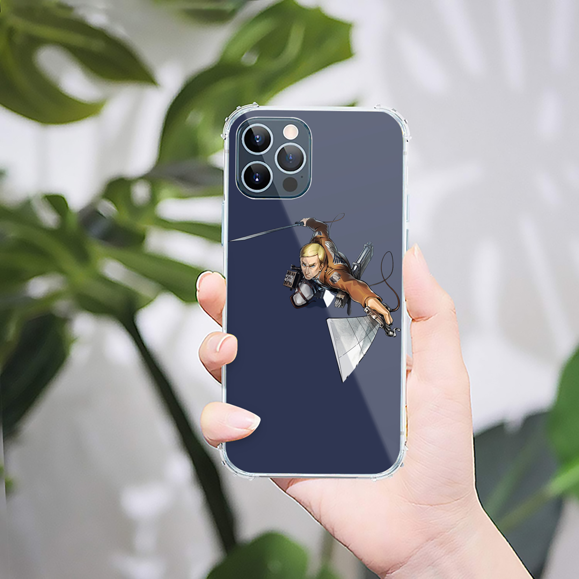 （画像用） 進撃の巨人 エルヴィン・スミス Attack on Titan Erwin Smith 【iPhone 12シリーズ対応】透明スマホケース（クリアソフトケース）